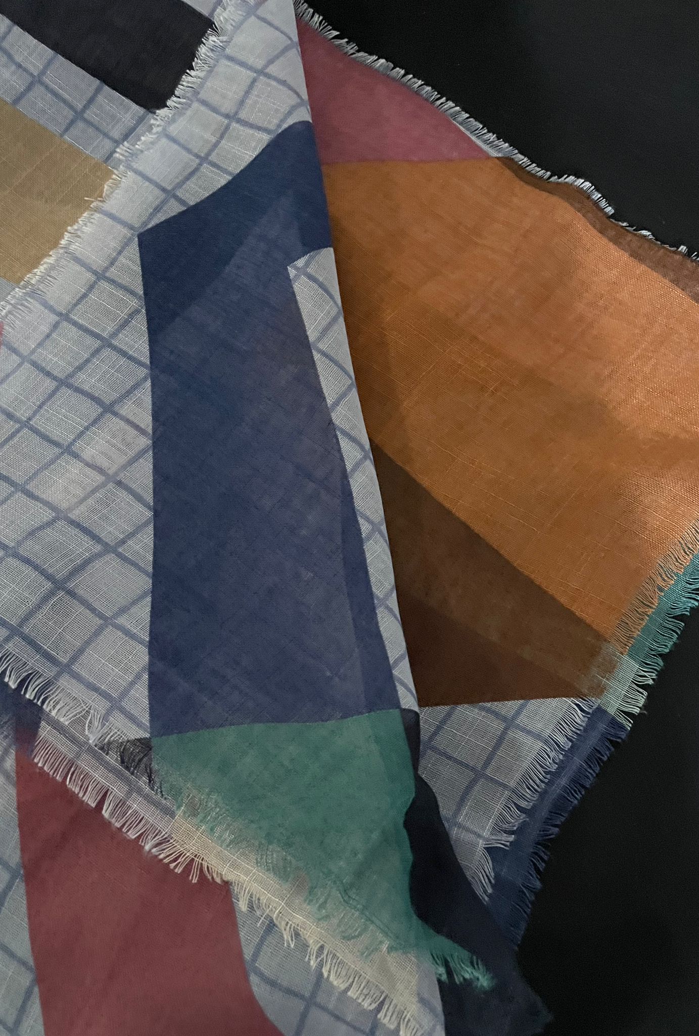 Plaid Retro Square Tichel