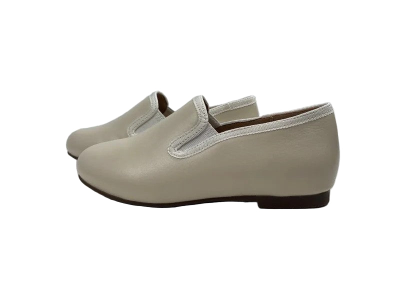En Pointe Boys Dress Slip On Shoes Cream