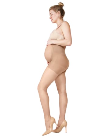 Memoi Maternity Light Support Pantyhose with Compression Leg