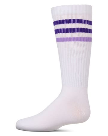 Memoi Two Tone Varsity Stripe Knee