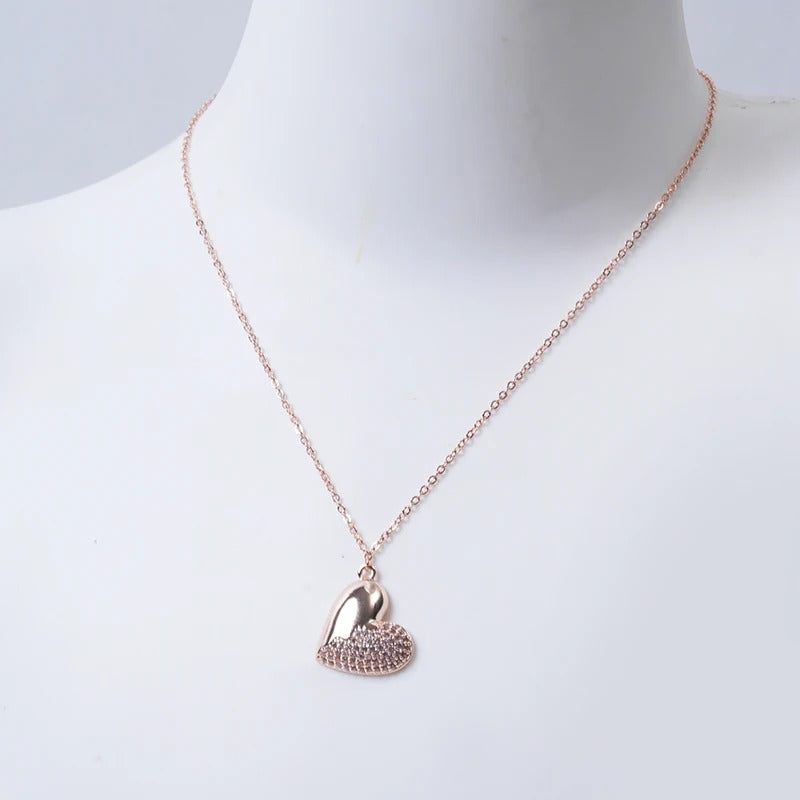 Heart Pendant Crystal Necklace