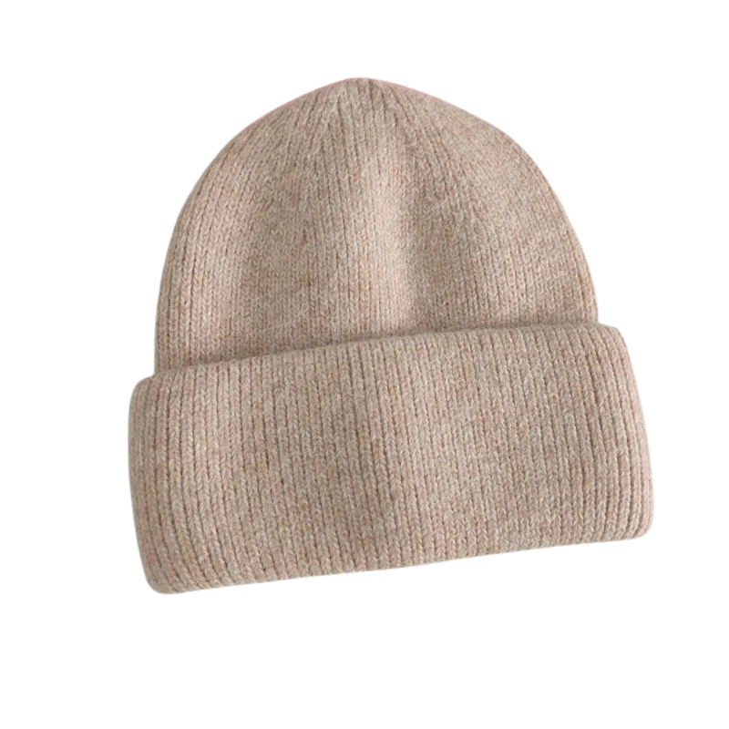Thick Band Knit Cashmere Beanie