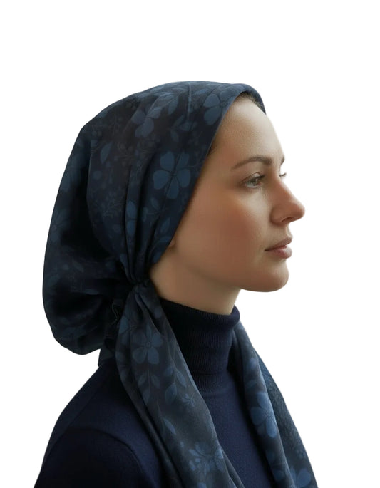 Winter Petals Pre Tied Tichel