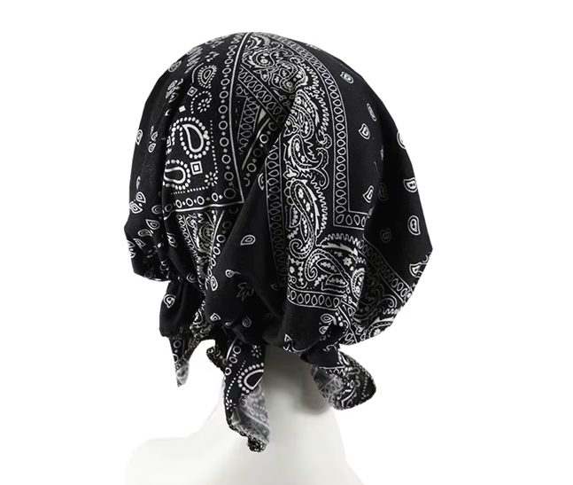 Jersey Short Tail Exercise Bandana - Black Bandana