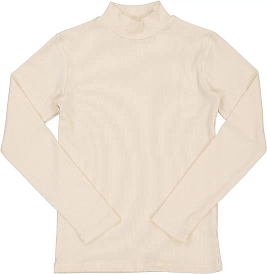 Harti Ribbed Mockneck Long Sleeve Shell - Girls/ Teens