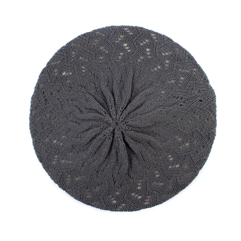 Lightweight Crochet Knitted Beret