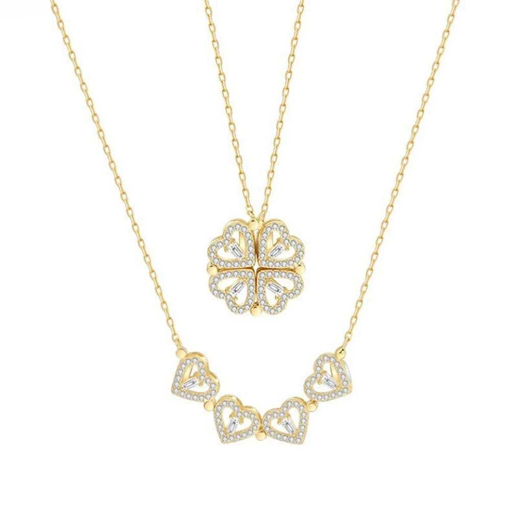 Ladies Clover Pendant Necklace