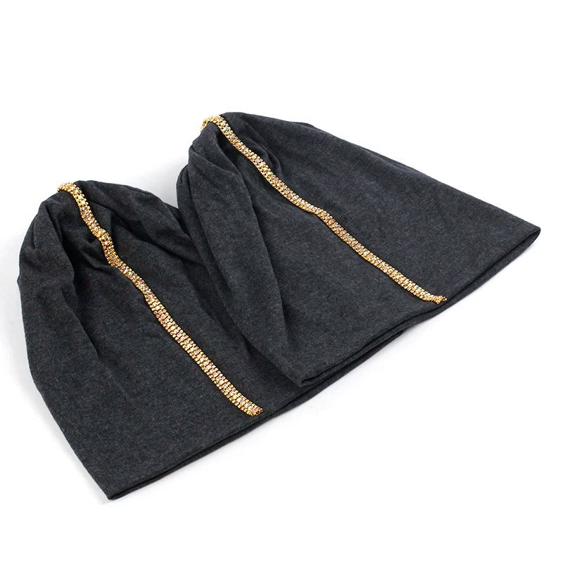 Soft Rhinestone Line Beanie