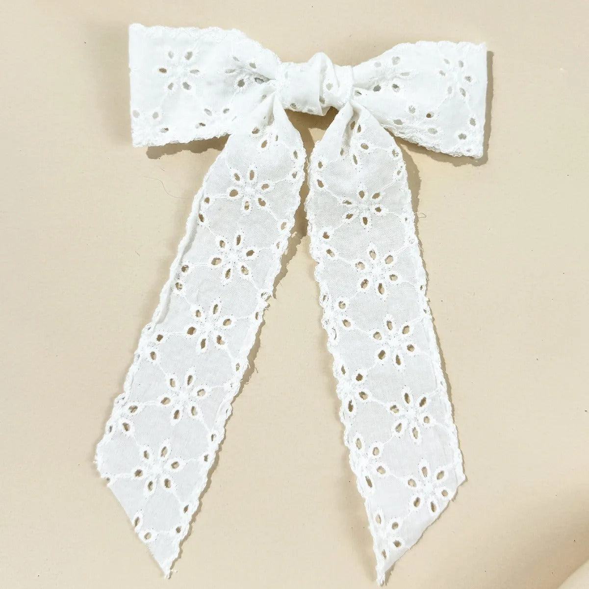 Girls Floral Lace Hairbows With Trim