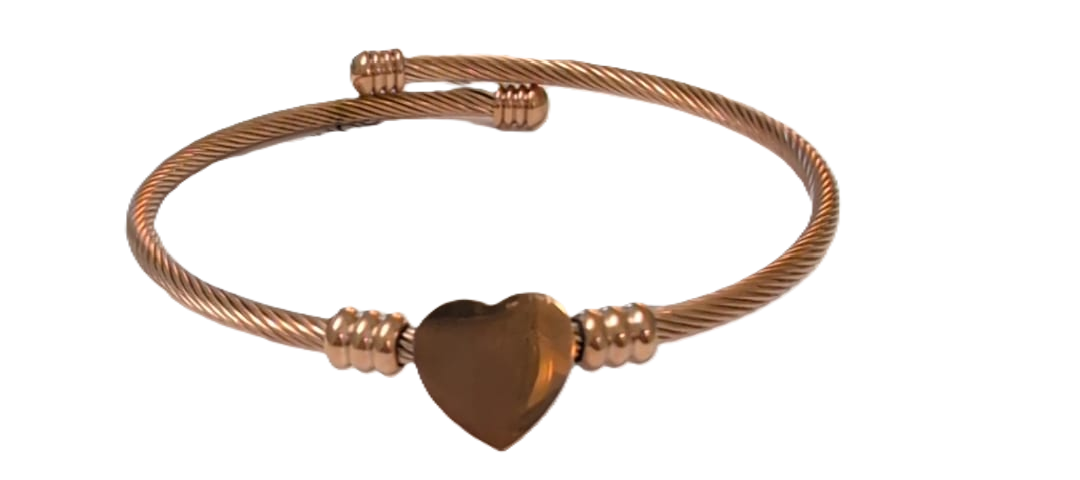 Twisted Heart Bangle For Girls and Teens