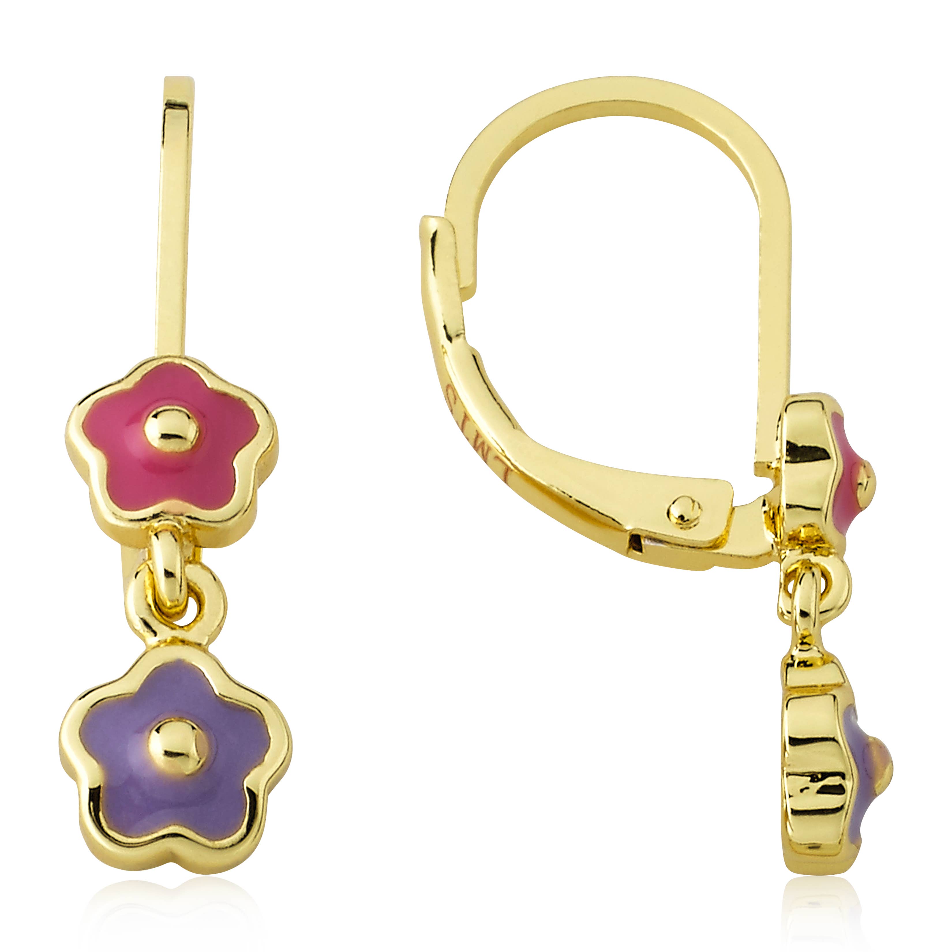 LMTS Enamel Flowers Dangle Earring