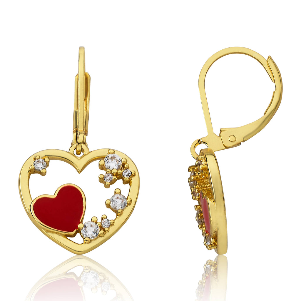 LMTS Heart Crystal Dangle Earring