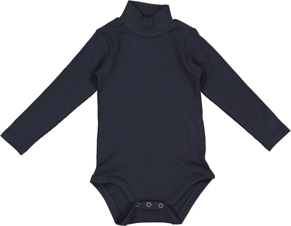 Harti Baby Bodysuit Ribbed Mockneck Long Sleeve