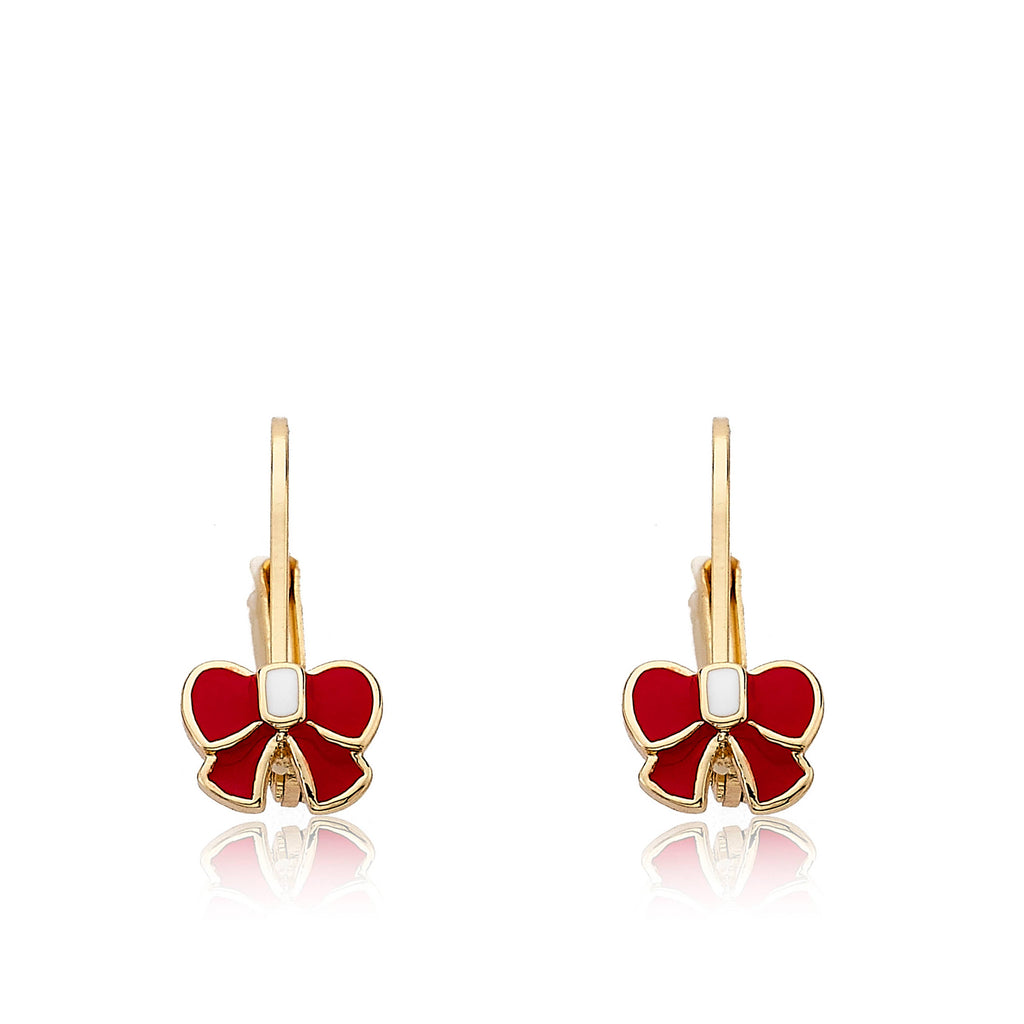 Hypoallergenic Bow Leverback Earrings