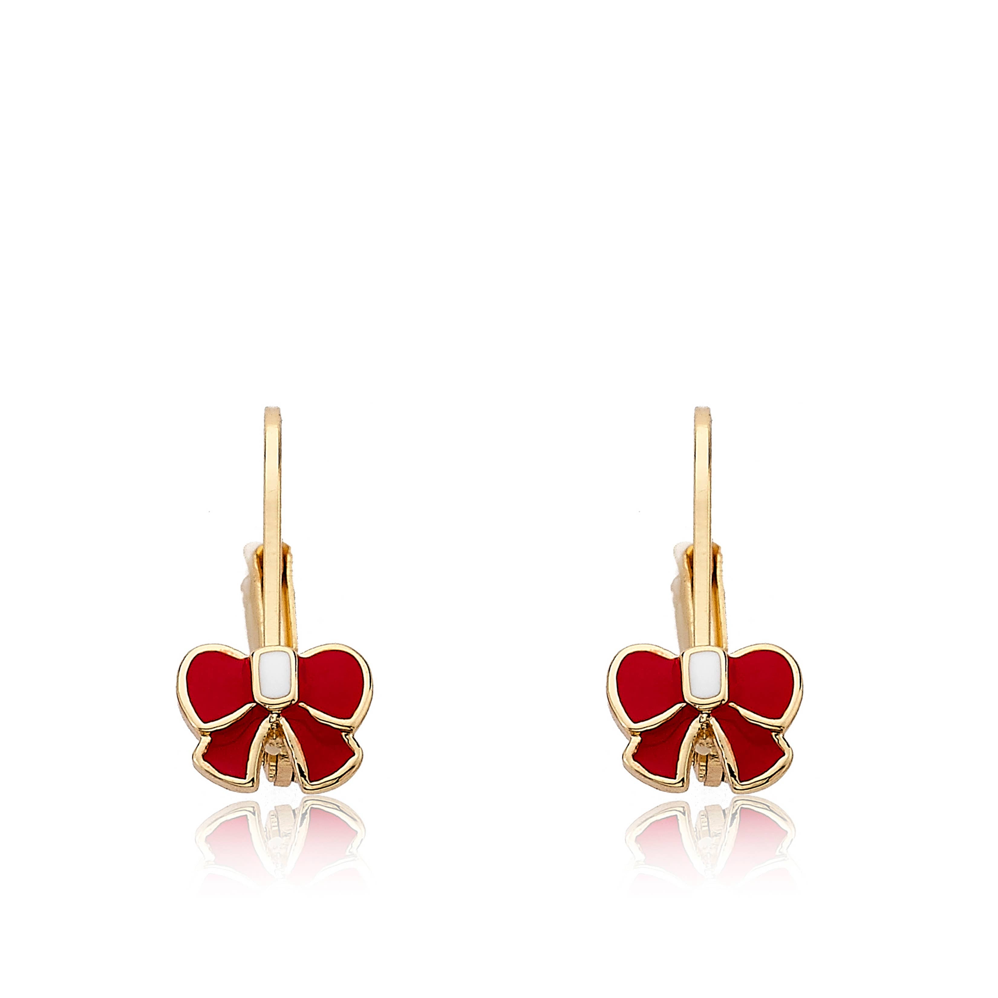 Hypoallergenic Bow Leverback Earrings