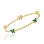 LMTS Girls Rope Enamel Butterfly Bangle