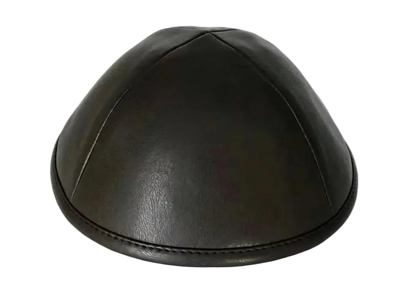 MJudaica  Brown Leather Yarmulke 396