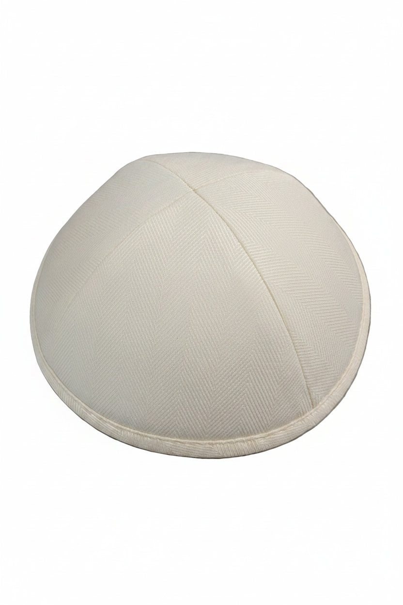 MJudaica Butter Yellow Chevron Yarmulka- 376