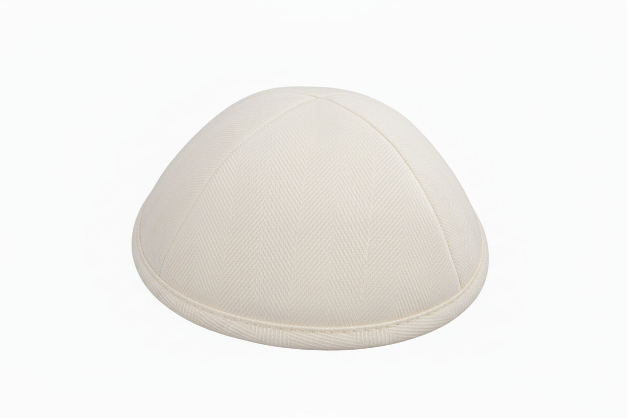 MJudaica Butter Yellow Chevron Yarmulka- 376
