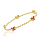 LMTS Girls Rope Enamel Butterfly Bangle
