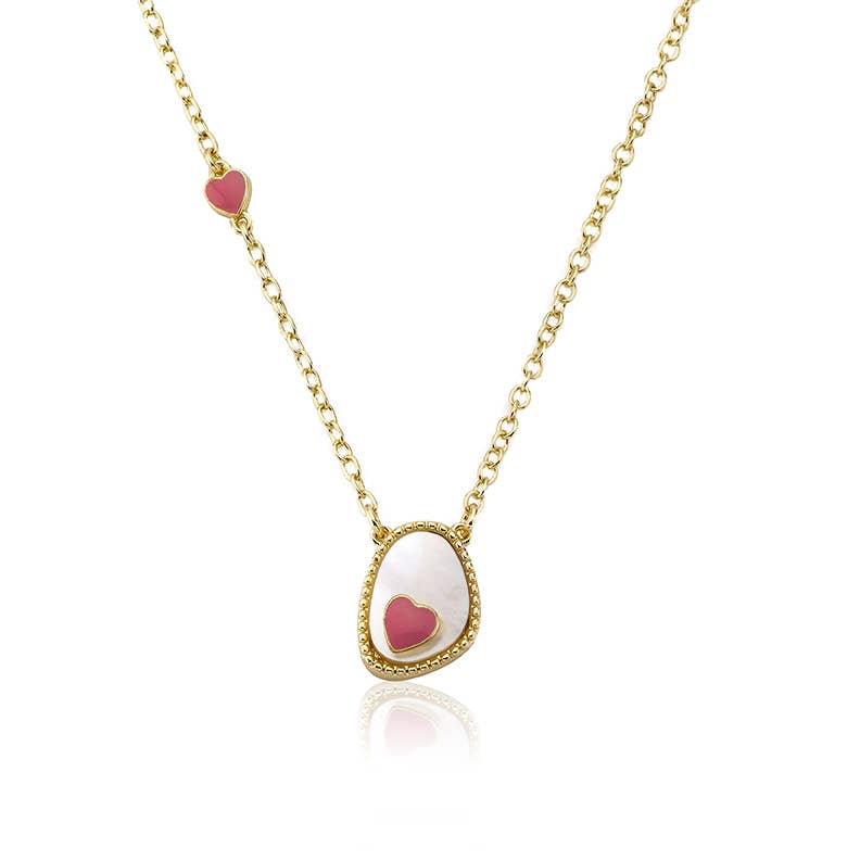 LMTS Mother Of Pearl Heart Necklace