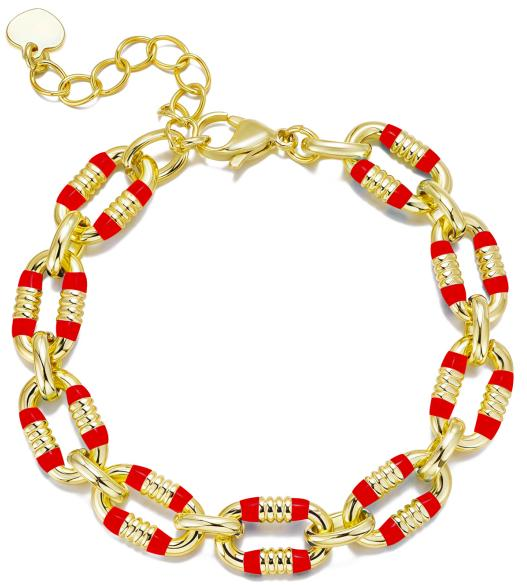 Oval Accent Link Bracelet