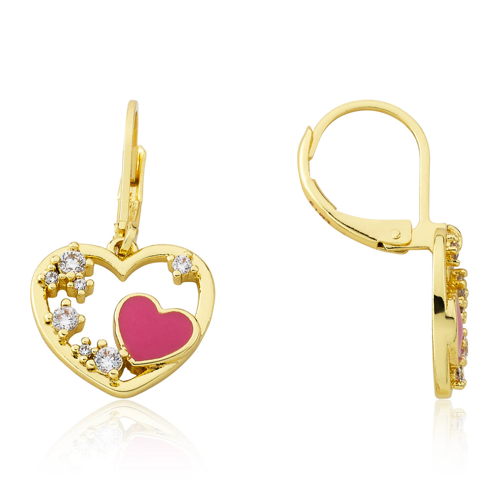 LMTS Heart Crystal Dangle Earring