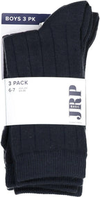 JPR 3Pk Midcalf Wide Ribbed Dress Socks for Boys/Men