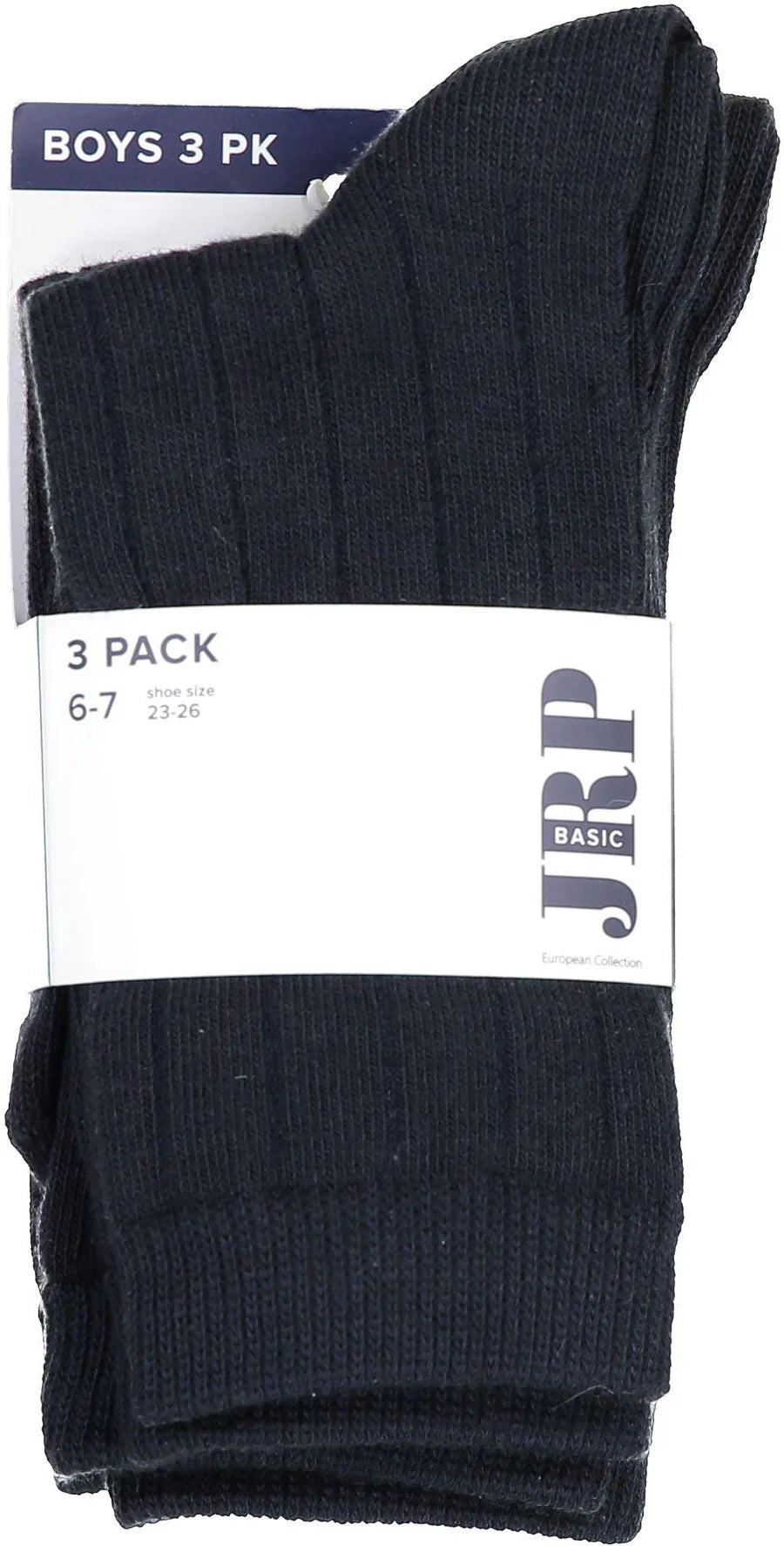 JPR 3Pk Midcalf Wide Ribbed Dress Socks for Boys/Men