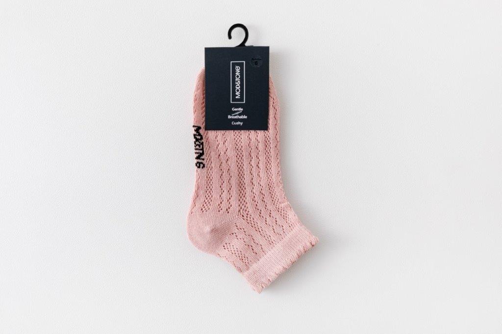 Mod & Tone Pointelle Knit Ankle Sock