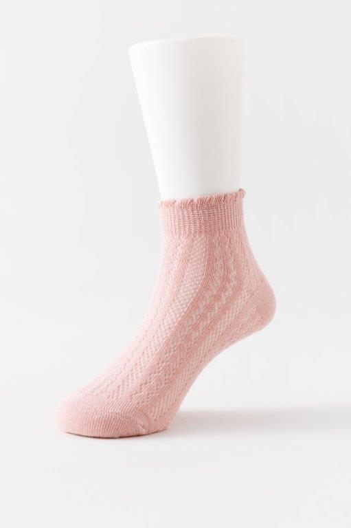 Mod & Tone Pointelle Knit Ankle Sock