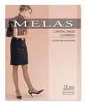 Melas Sheer Control Top 12 Denier Pantyhose- 6 Pair Pack- AS 6096