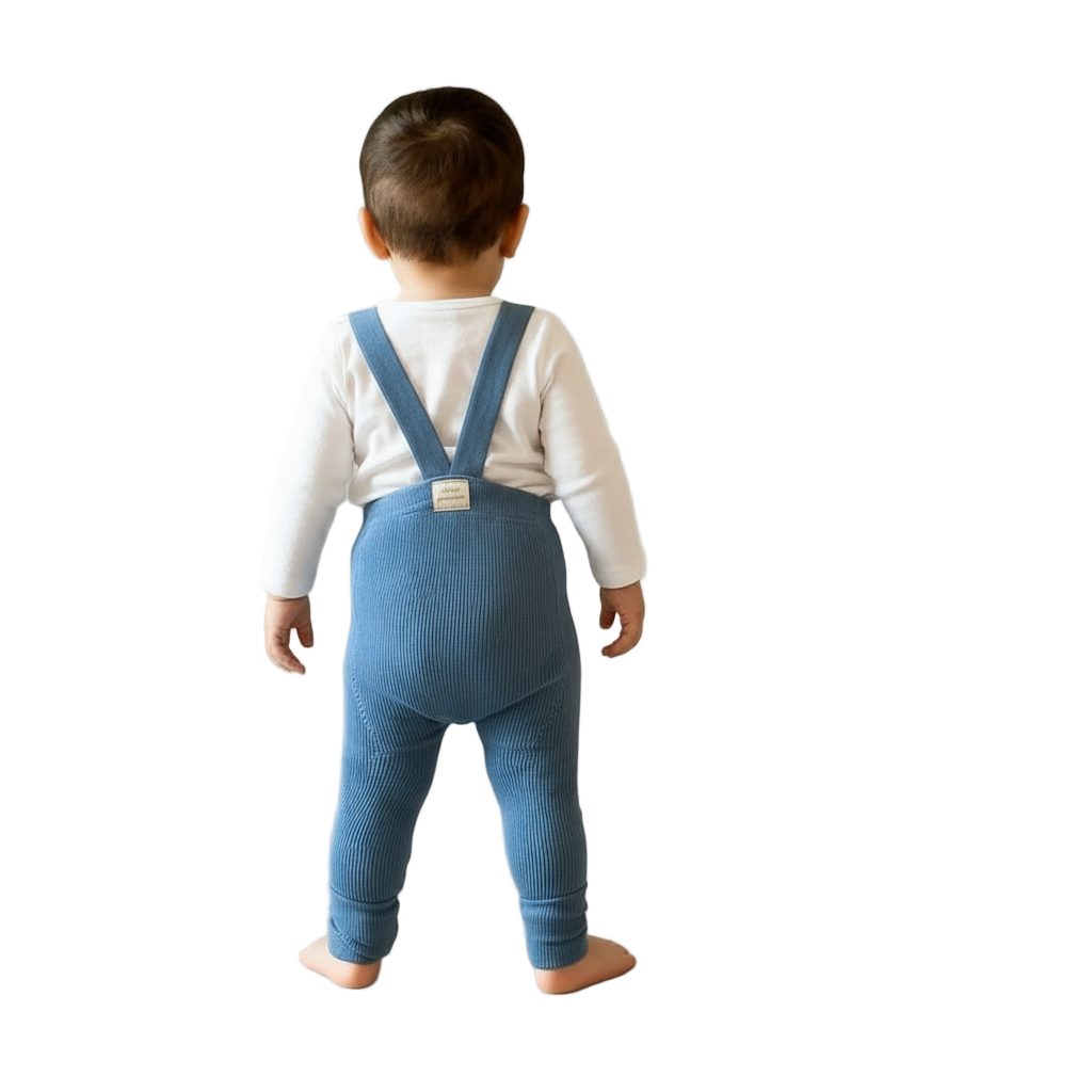 Baby Cotton Ribbed Stretched Overalls