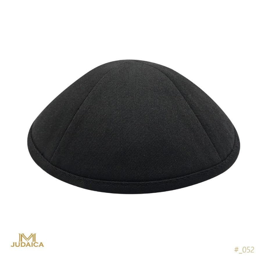 Black Cotton Kippa- 052