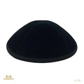 Black Velvet 4 Parts Kippa with Rim for Boys and Men- 050