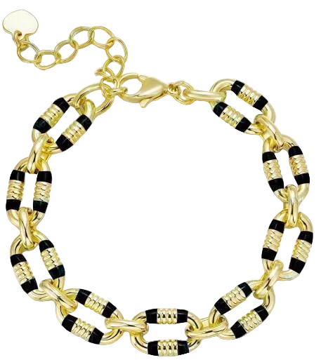 Oval Accent Link Bracelet