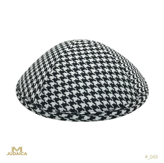 Black and White Houndstooth Kippa- 049