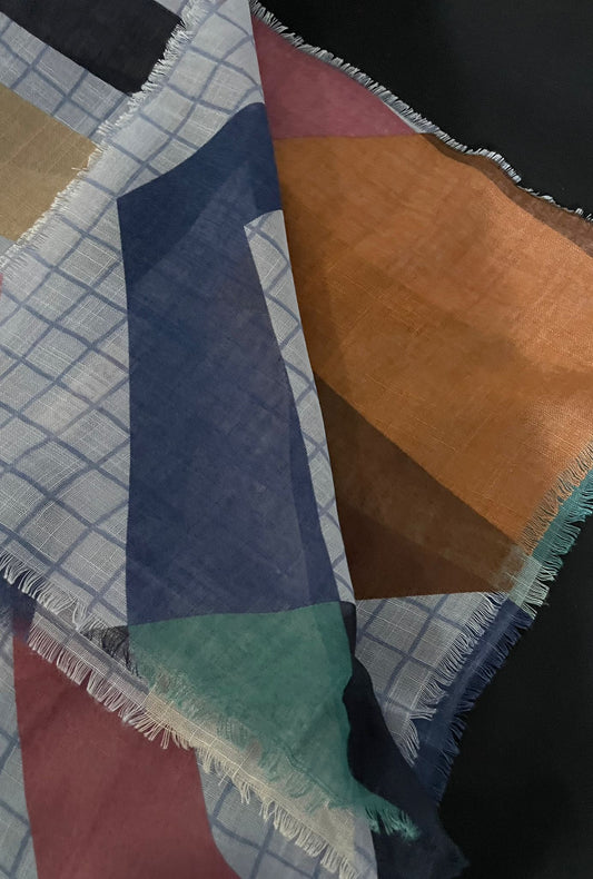 Plaid Retro Square Tichel
