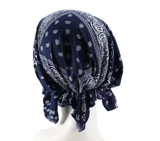Jersey Short Tail Exercise Bandana- Navy Bandana