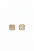 Mother of Pearl Clover Stud Earrings