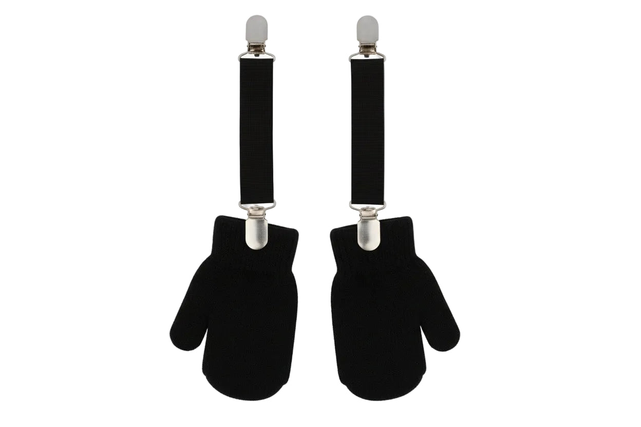 Keeper Clips For Gloves and Hats- Black