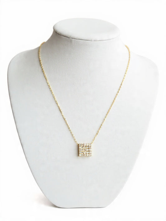 Delicate Square Pendant Necklace