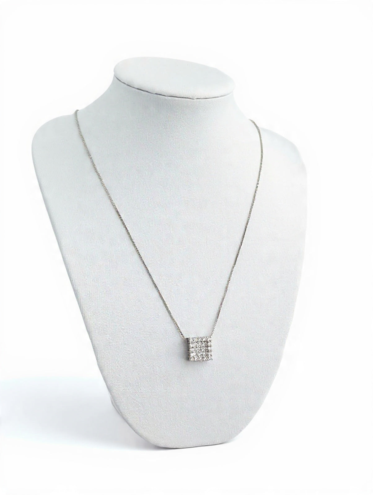 Delicate Square Pendant Necklace