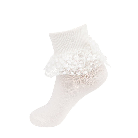 JRP Dot Anklet- Girls Shabbos Socks