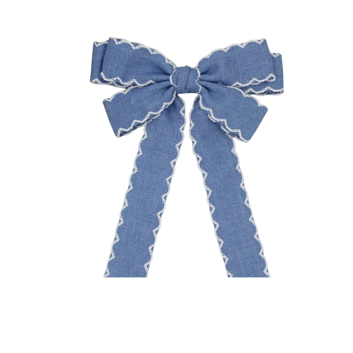 Denim Trim Bow
