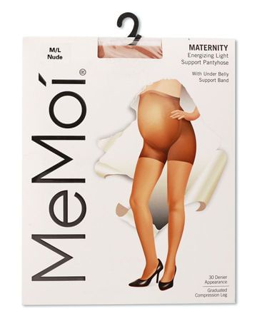 Memoi Maternity Light Support Pantyhose with Compression Leg