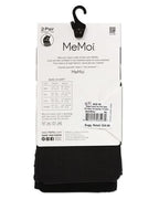 Memoi 2 Pair Women's Opaque Shaper Control Top Tights - MJB 150