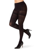 Memoi 2 Pair Women's Opaque Shaper Control Top Tights - MJB 150