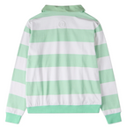 Memoi Teen Girls Summer Flag Striped Long Sleeve Polo T-Shirt - MKC-119
