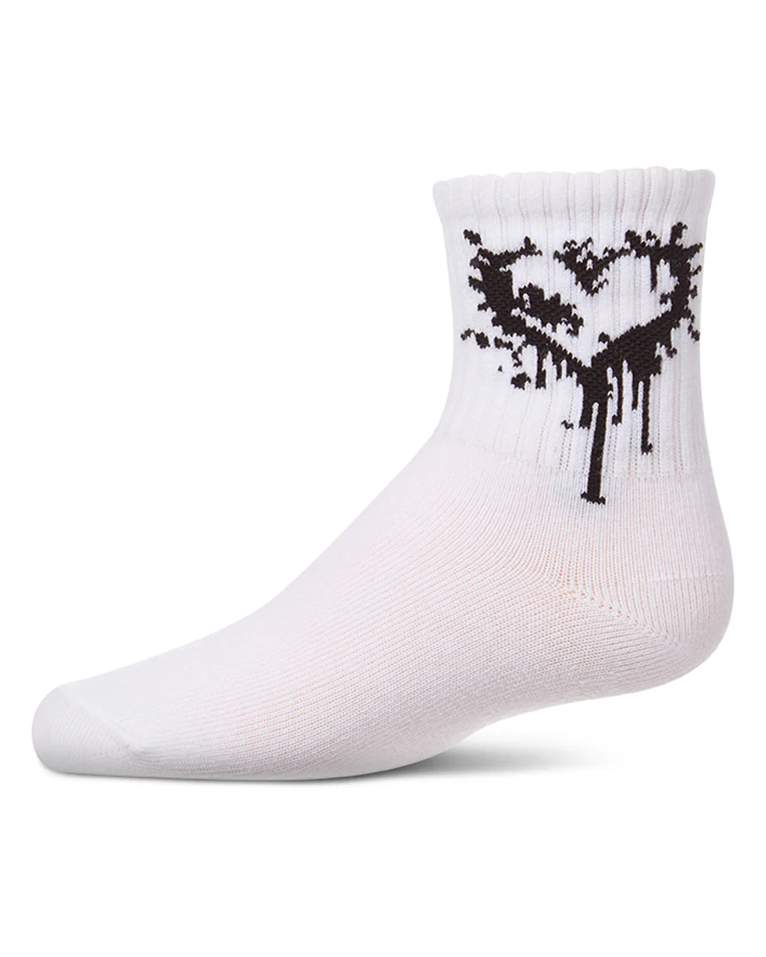 Memoi Kids Dripping Heart Crew Sock- MKF 6089